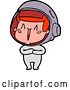Vector Clip Art of Retro Happy Cartoon Astronaut by Lineartestpilot