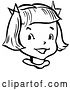 Vector Clip Art of Retro Happy Girl in by Picsburg