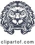 Vector Clip Art of Retro Heraldic Lion Face by Vector Tradition SM