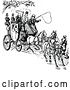 Vector Clip Art of Retro Horse Drawn Carriage and Passengers by Prawny Vintage