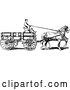 Vector Clip Art of Retro Horse Pulling a Wagon by Prawny Vintage