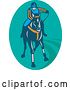 Vector Clip Art of Retro Horse Racing Logo by Patrimonio