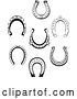 Vector Clip Art of Retro Horseshoes by Vector Tradition SM