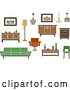 Vector Clip Art of Retro Household Furniture 3 by Vector Tradition SM
