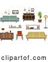Vector Clip Art of Retro Household Furniture 4 by Vector Tradition SM