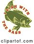 Vector Clip Art of Retro I Fish with the Bass Text Around a Fish by Patrimonio