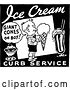 Vector Clip Art of Retro Ice Cream Curb Service Sign by BestVector