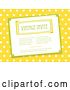 Vector Clip Art of Retro Invitation over Yellow and White Polka Dots by Elaineitalia