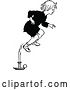 Vector Clip Art of Retro Jack Jumping over the Candlestick by Prawny Vintage