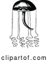 Vector Clip Art of Retro Jellyfish 1 by Prawny Vintage