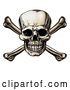 Vector Clip Art of Retro Jolly Roger Skull over Crossbones by AtStockIllustration