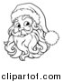 Vector Clip Art of Retro Jolly Santa by AtStockIllustration
