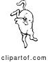 Vector Clip Art of Retro Jumping Lamb 2 by Prawny Vintage