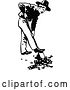 Vector Clip Art of Retro Klondiker Gold Rush Miner Guy Digging by Prawny Vintage