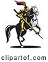 Vector Clip Art of Retro Knight with a Lance on a Jousting Horse 2 by Patrimonio