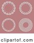 Vector Clip Art of Retro Lace Frames on a Pink Background by KJ Pargeter
