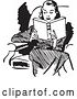 Vector Clip Art of Retro Lady Reading in a Chair by BestVector