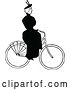 Vector Clip Art of Retro Lady Riding a Bicycle 2 by Prawny Vintage