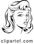 Vector Clip Art of Retro Lady with Styled Hair by Dero