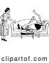 Vector Clip Art of Retro Lazy Husband and Nagging Wife by Prawny Vintage
