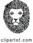 Vector Clip Art of Retro Lion Face by Prawny Vintage