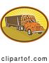 Vector Clip Art of Retro Logging Truck Logo by Patrimonio