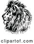 Vector Clip Art of Retro Majestic Lion Head Profile by Prawny Vintage
