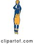 Vector Clip Art of Retro Male Basketball Player Doing a Jump Shot 2 by Patrimonio