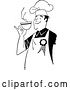 Vector Clip Art of Retro Male Chef Smelling Coffee by BestVector