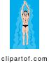 Vector Clip Art of Retro Male Swimmer 2 by Patrimonio