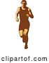 Vector Clip Art of Retro Male Triathlete or Marathon Runner 2 by Patrimonio