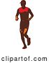 Vector Clip Art of Retro Male Triathlete or Marathon Runner 3 by Patrimonio