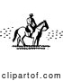Vector Clip Art of Retro Man on Horseback by BestVector