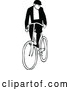 Vector Clip Art of Retro Man Riding a Bicycle 3 by Prawny Vintage