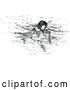 Vector Clip Art of Retro Man Swimming by Prawny Vintage