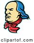 Vector Clip Art of Retro Mascot of Benjamin Franklin by Patrimonio