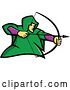 Vector Clip Art of Retro Mascot of Robin Hood or a Medieval Archer by Patrimonio