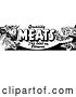 Vector Clip Art of Retro Meat Grocery Sign 2 by BestVector