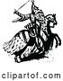 Vector Clip Art of Retro Medieval Knight on Horseback 1 by Prawny Vintage