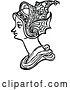 Vector Clip Art of Retro Medieval Lady and Headdress 8 by Prawny Vintage