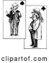 Vector Clip Art of Retro Men on Playing Cards by Prawny Vintage