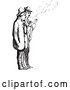 Vector Clip Art of Retro Men Smoking Cigarettes in by Picsburg