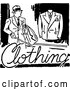 Vector Clip Art of Retro Mens Clothing Sign by BestVector