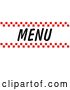 Vector Clip Art of Retro Menu Sign with Red Checker Borders by Andy Nortnik
