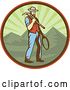 Vector Clip Art of Retro Miner Guy Logo - 1 by Patrimonio