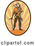 Vector Clip Art of Retro Miner Guy Logo - 2 by Patrimonio