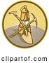 Vector Clip Art of Retro Mining Shovel, Pickaxe and Lantern Logo by Patrimonio