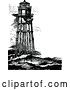 Vector Clip Art of Retro Minots First Lighthouse by Prawny Vintage