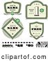 Vector Clip Art of Retro Money Shields and Design Elements by BestVector