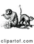 Vector Clip Art of Retro Monkeys by Prawny Vintage